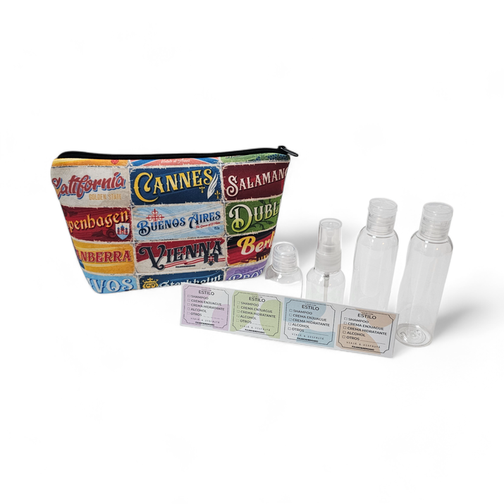 5% OFF - NECESER SIMIL NEOPREN + STICKERS + ATOMIZADOR + FRASCO CH + 2 FRASCOS GRANDES - PLACAS CIU